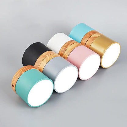 Compact Surface-Mount LED Light Fixture 4 in Round Multi-Color Adjustable Temperature for Entryways Bedrooms Overhead Lighting 7W 700 Lumens