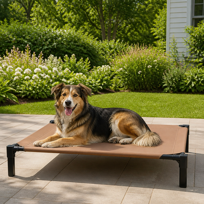 Ortekor Elevated Cooling & Portable Dog Cot (Removable Canopy)