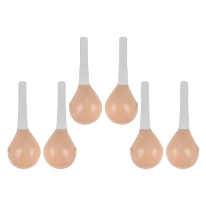 Adhesive Silicone Push-Up Cups with Clear Adjustable Straps for Backless, Strapless & Low-Cut Outfits, Wireless Stick-On Support for Women,