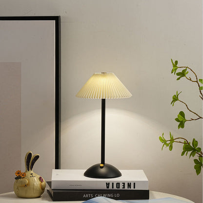 USB Powered Desk Lamp with Fabric Shade – 11.7 Inch Iron Light for Nightstand, Office & Bedroom – E14 Base, Multiple Finishes