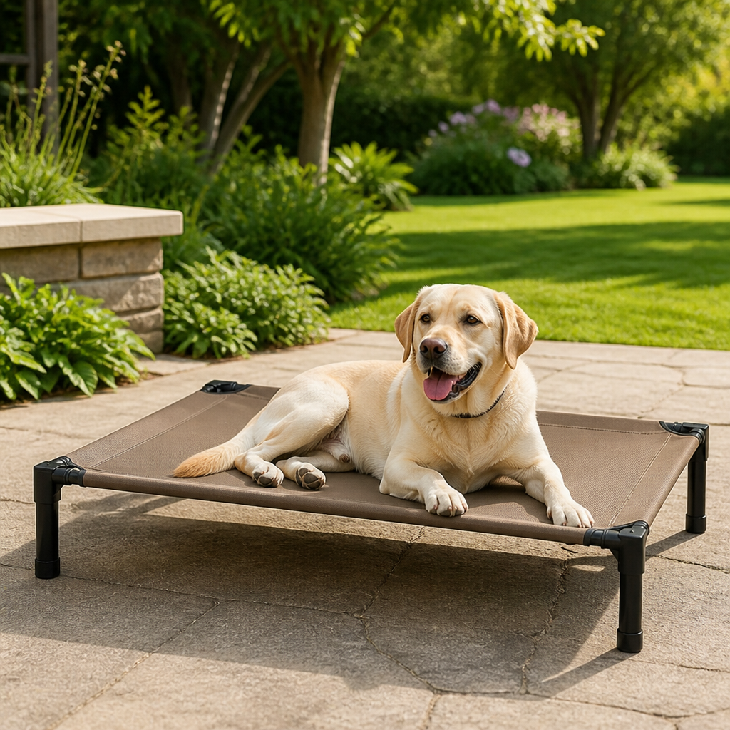 Ortekor Elevated Cooling & Portable Dog Cot (Removable Canopy)