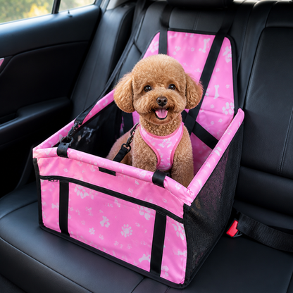 Ortekor Elevated Washable Car Booster Seat (Safety Leash & Adjustable Straps)