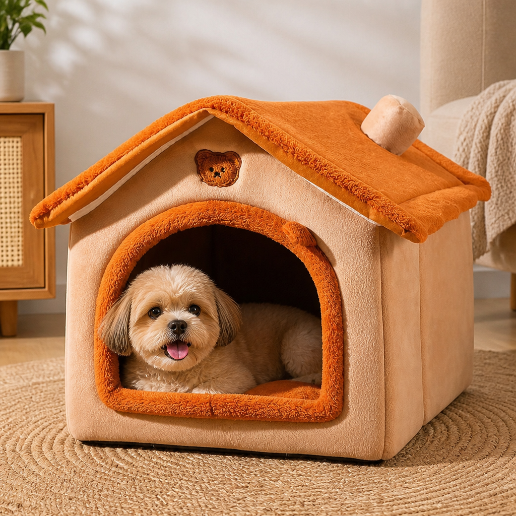 Ortekor Foldable & Washable Cozy Cave Pet Bed
