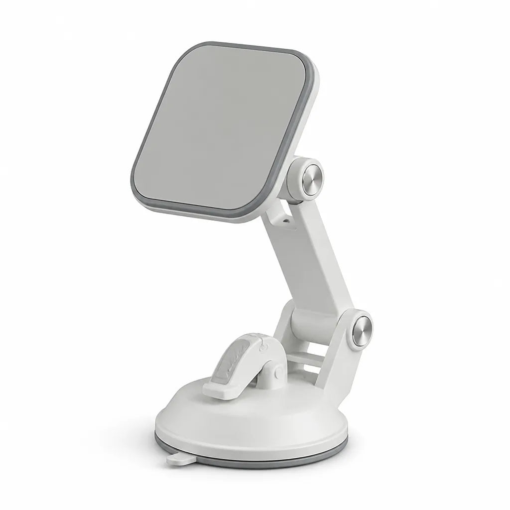 Foldable Magnetic Suction Cup Car Phone Mount (Adjusts To Portrait And Landscape)