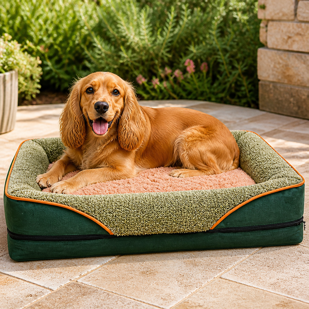 Ortekor Removable Washable Plush Bolster Bed