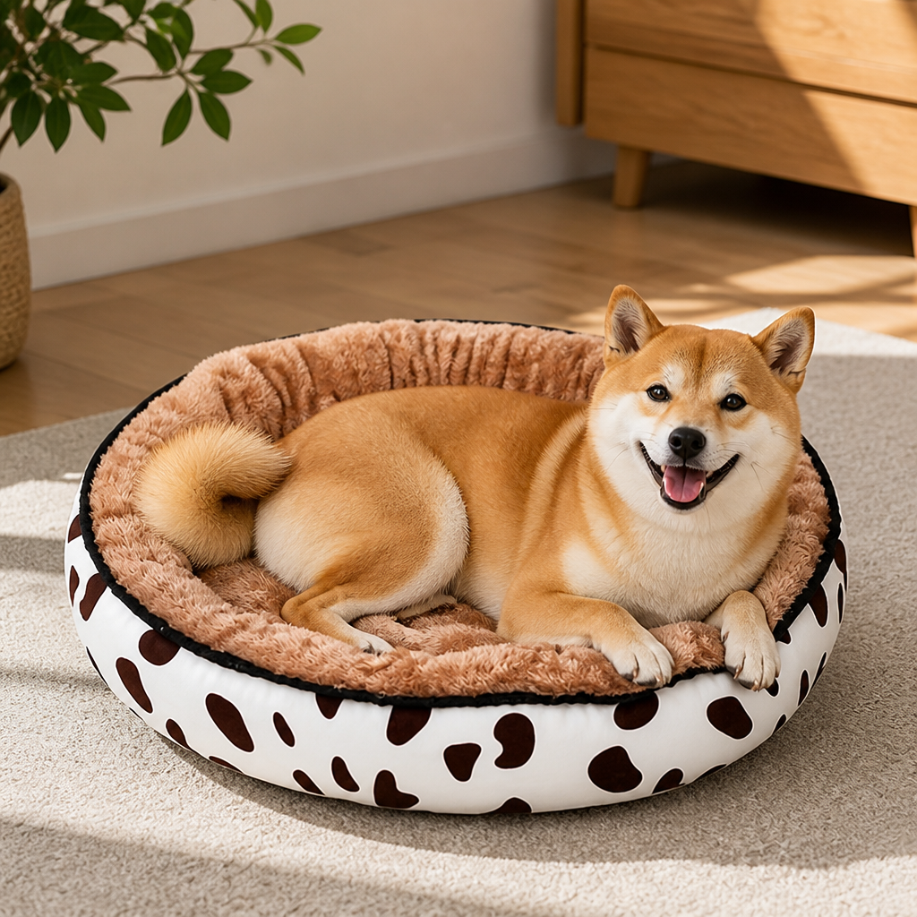 Ortekor Cozy Plush Polyester & Detachable Cover Pet Bed
