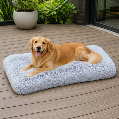 Ortekor Plush Lined Polyester Fill Dog Bed (Removable Cover)