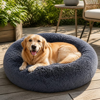 Ortekor Calming Plush Polyester Donut Bed
