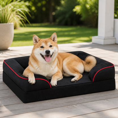 Ortekor Orthopedic Egg-Crate Foam & Non-Slip Dog Bed (Removable Washable Cover)