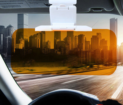 Clip-On Glare Shield for Car Windshield Sun Visor – Day & Night Vision Extender for Driving Safety