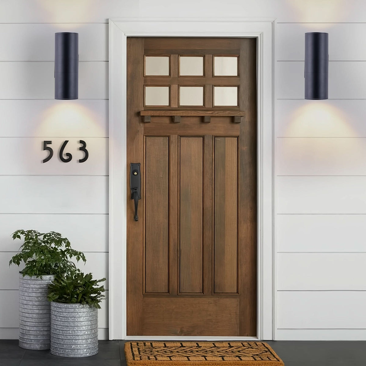 Cylora - Black Cylindrical Outdoor Wall Light