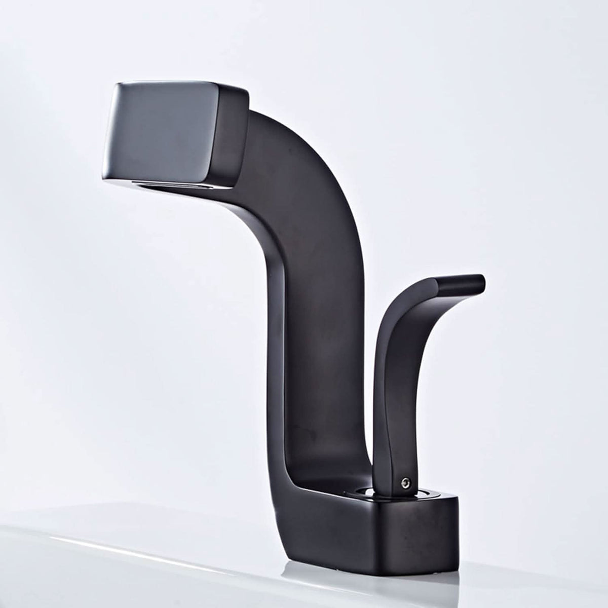Single-Hole Waterfall Sink Faucet – 304 Stainless Steel Basin Mixer Tap for Modern Bathroom Vanities & Vessel Sinks