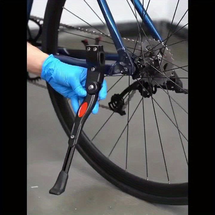 Adjustable Bicycle Kickstand Side Mount Parking Stand for Road Bikes Mountain Bikes Hybrid Bikes Stability Support 12.9-14.9 Inch Height