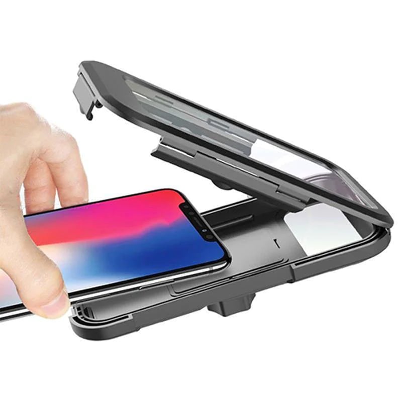 Waterproof Bike Phone Mount with 5000mAh Power Bank USB Charging Handlebar Holder for Smartphones 4.5-6.8 Inches Touch Screen Compatible Mot