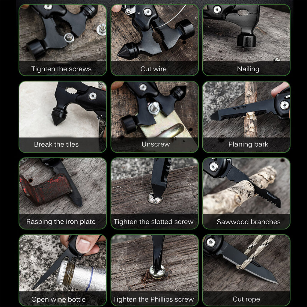 Versatile Survival Tool | Multifunctional Outdoor Equipment with Durable Design | Essential Gear for Camping and Hiking