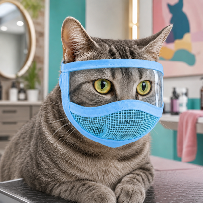 Ortekor Clear-View Cat Grooming Shield for Nail Trims & Ear Cleaning - Helps Reduce Bites and Scratches During Cat Care