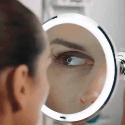 Makeup Mirror 10x Magnification LED Light Suction Cup