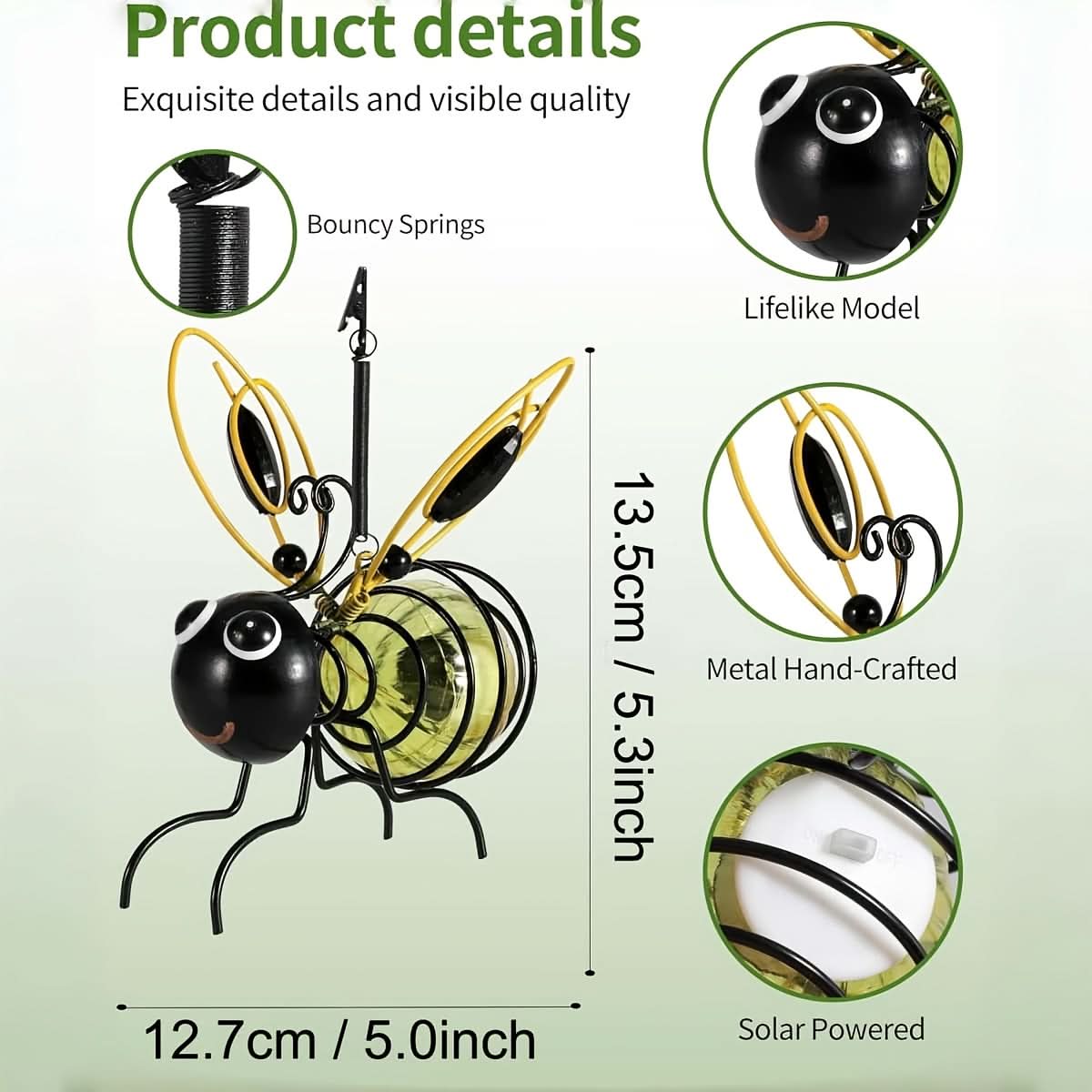 Beevanna - Hanging Solar Bee Garden Light