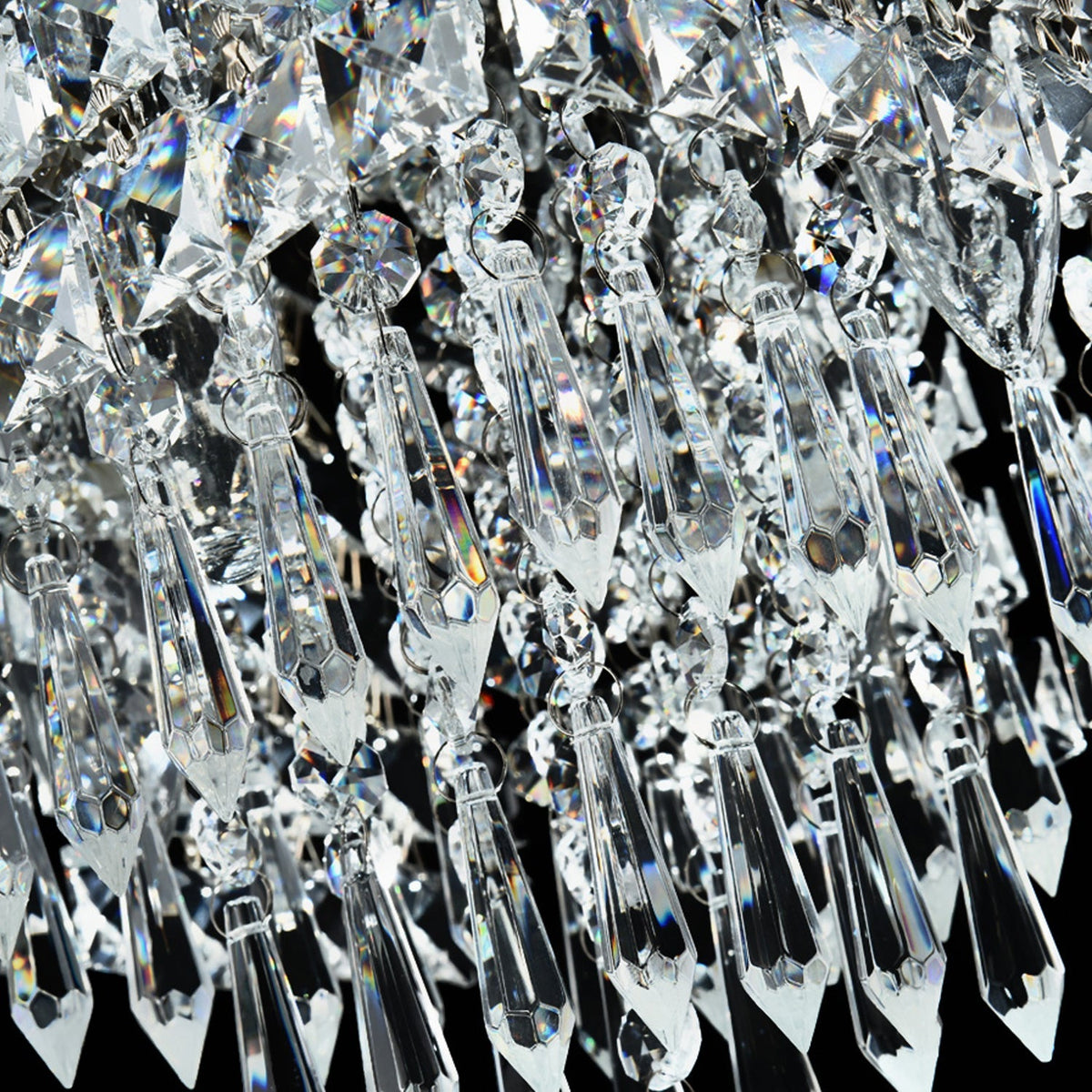 Crystal Flush Mount Ceiling Light 4-Light Chrome Finish for Hallway Bedroom Living Room Dining Room Kitchen Entry Contemporary Lighting