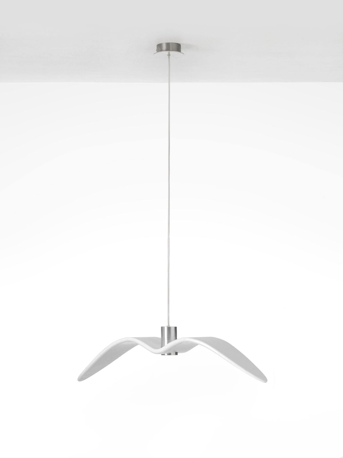 Sculptural Bird Ceiling Fixture with Adjustable Height LED Hardwired Suspension for Kitchen Islands Dining Tables Living Spaces in White or