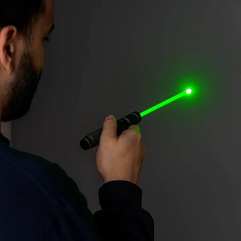 Rechargeable Tactical Laser Pointer with Adjustable Focus Beam for Presentations, Stargazing & Outdoor Use | USB Powered Long Distance