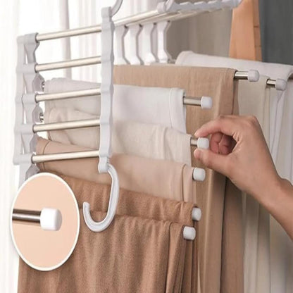 Perchero para pantalones Maven: acero inoxidable, ganchos que ahorran espacio para pantalones