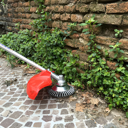 Garden Pro | Cepillo desbrozador de acero al carbono con alambres de alta resistencia | Limpieza eficiente para entradas y patios