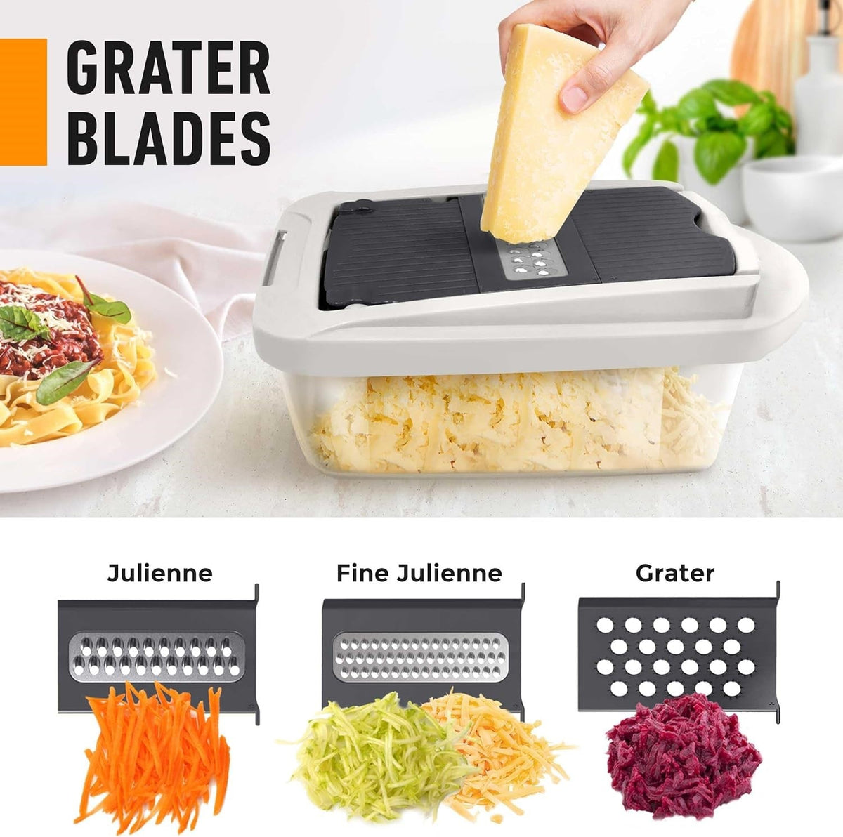 Mandoline Slicer with 8 Blades – Kitchen Prep Tool for Dicing, Julienne, and Shredding Vegetables