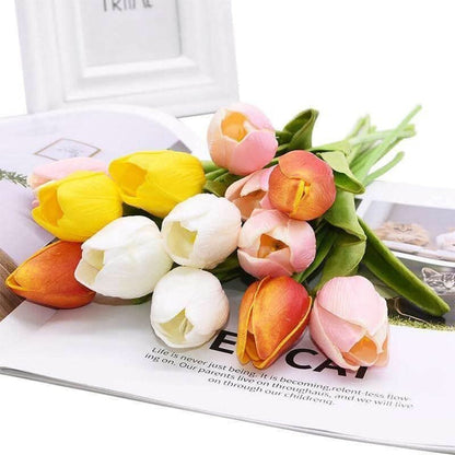 TULIPLUME – Faux Floral Arrangement for Graceful Table Décor