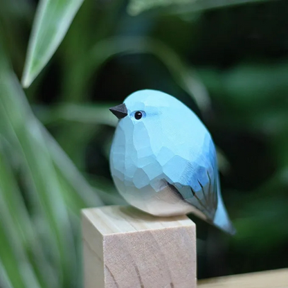 Hand-Carved Wooden Bird Figurine for Shelves, Mantels & Home Décor – Sustainable Balsa Wood Sculpture