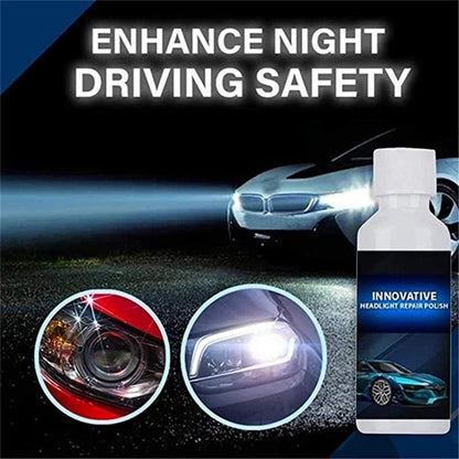 Headlight Restoration Kit – Removes Cloudiness & Yellowing for Crystal-Clear Lens Clarity on All Vehicles