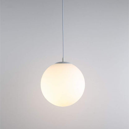 Globe Pendant Light E26 Socket for Kitchen Island Dining Room Bedroom Ceiling Lighting White 10 Inch Sphere Adjustable Hanging Fixture
