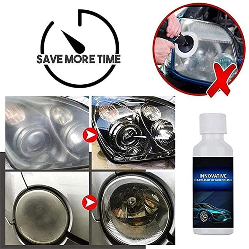 Headlight Restoration Kit – Removes Cloudiness & Yellowing for Crystal-Clear Lens Clarity on All Vehicles