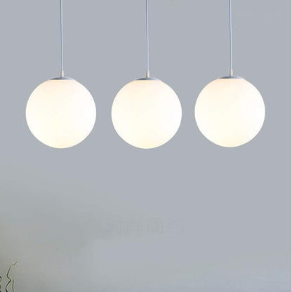 Globe Pendant Light E26 Socket for Kitchen Island Dining Room Bedroom Ceiling Lighting White 10 Inch Sphere Adjustable Hanging Fixture