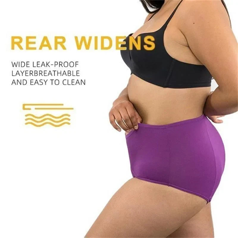 High-Waisted Leak-Proof Period Underwear for Women – Absorbent Incontinence Protection with Odor Control – Washable Reusable Design for Heav
