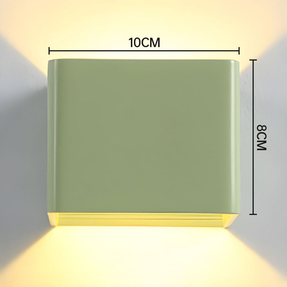 Geometric LED Sconce Aluminum Up Down Accent Light for Hallway Bedroom Living Room Indoor Modern Minimalist Wall Fixture
