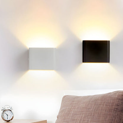 Geometric LED Sconce Aluminum Up Down Accent Light for Hallway Bedroom Living Room Indoor Modern Minimalist Wall Fixture