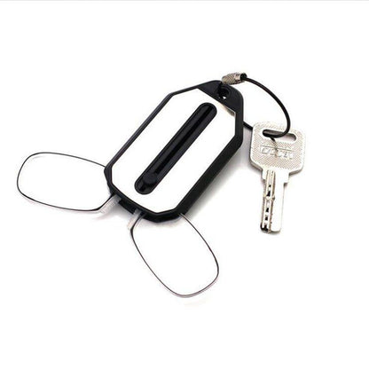 Keychain Reading Glasses – Compact Folding Readers with Clip Attachment for Purse, Keys & On-The-Go Vision