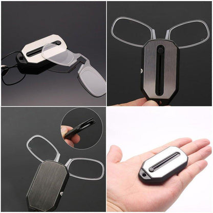 Keychain Reading Glasses – Compact Folding Readers with Clip Attachment for Purse, Keys & On-The-Go Vision
