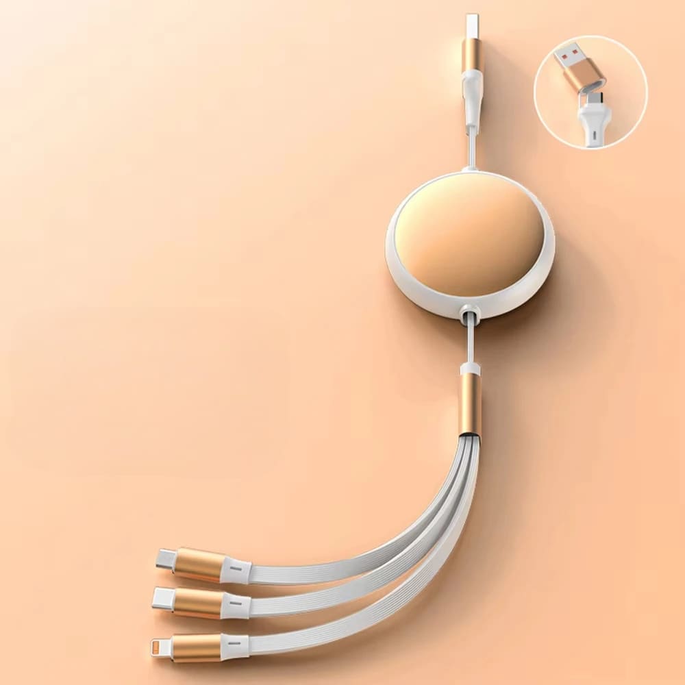 Multi-Device Fast Charging Cable USB-C to Lightning Micro-USB for iPhone Samsung Google Pixel Android Quick Power Adapter Cord 100W Data