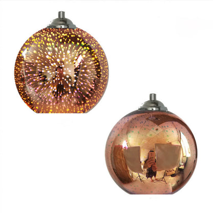 Starburst Hanging Light with Iridescent Glass Shade - E26 Single-Bulb Ceiling Fixture for Dining Rooms, Kitchens & Bars