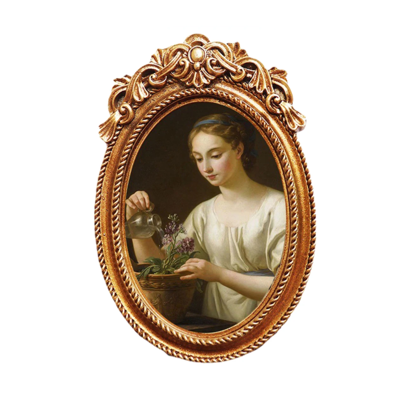 Vintage Resin Picture Frame for Home Display – Ornate Antique-Style Photo Holder for Living Room & Bedroom Décor
