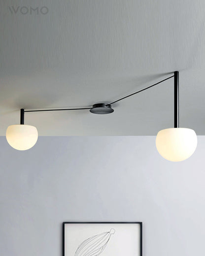 Globe Pendant Light Adjustable Height Frosted White Glass Orb for Kitchen Dining Living Space Modern Hanging Fixture 10 Inch