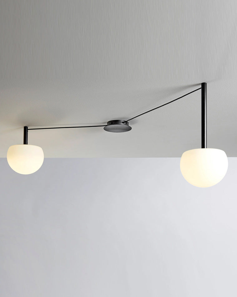 Globe Pendant Light Adjustable Height Frosted White Glass Orb for Kitchen Dining Living Space Modern Hanging Fixture 10 Inch
