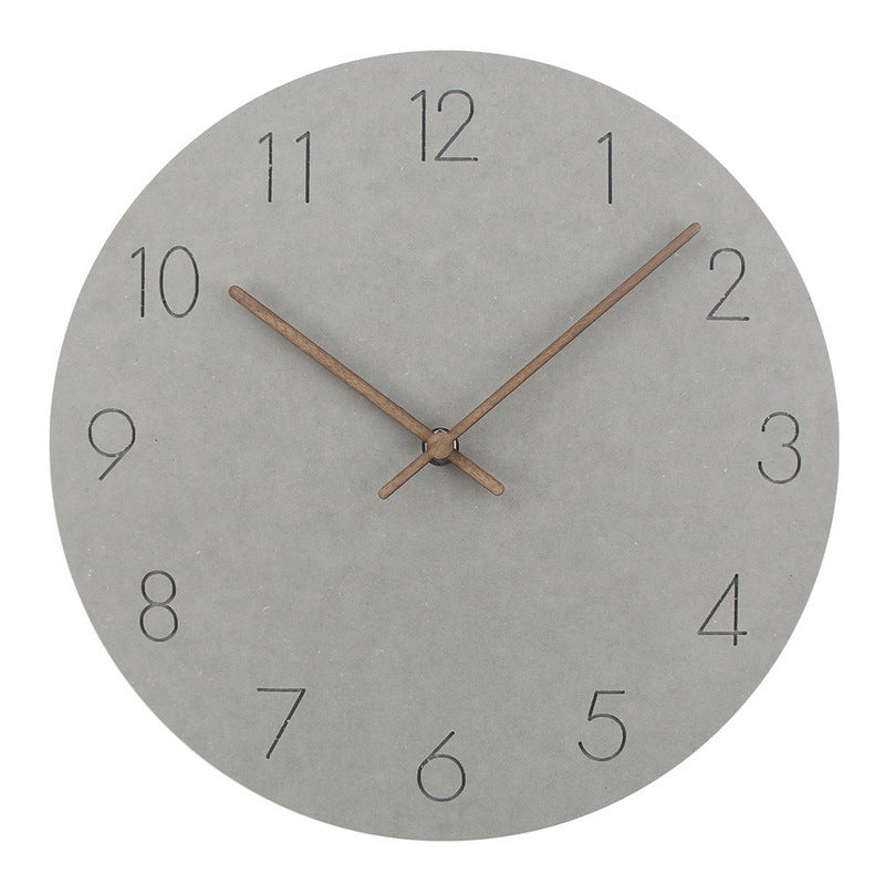 Minimalist Wall Clock | Silent Grey Dial with Copper Hands for Modern Decor
