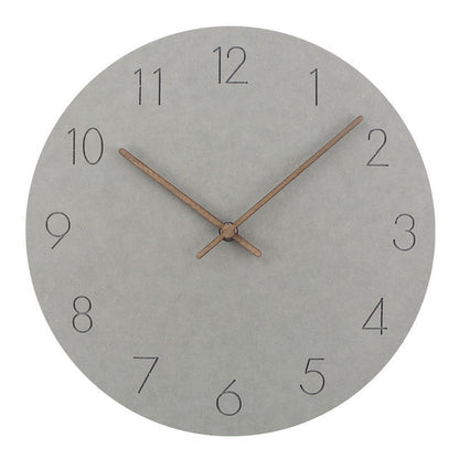 Minimalist Wall Clock | Silent Grey Dial with Copper Hands for Modern Decor