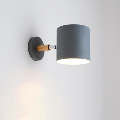 Sconce Light Fixture for Bedroom 5 in × 5.5 in Hardwired E26 Socket Wood Metal Accent Reading Nightstand Living Room Hallway Decor Contempor