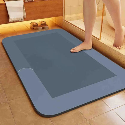 Quick-Dry Non-Slip Bath Mat with Moisture-Wicking Core for Bathroom, Shower & Toilet