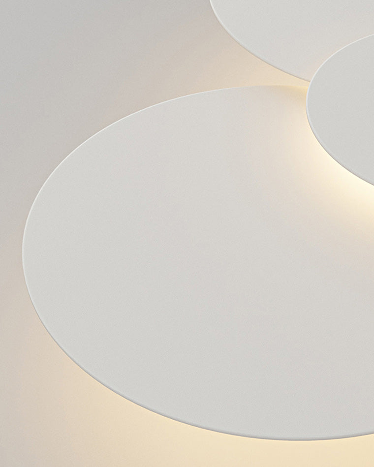 Lámpara de techo LED empotrable 31.5×28 pulg. regulable con control remoto, diseño de disco moderno de acrílico blanco para dormitorio, sala de estar y baño 1