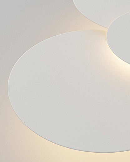Lámpara de techo LED empotrable 31.5×28 pulg. regulable con control remoto, diseño de disco moderno de acrílico blanco para dormitorio, sala de estar y baño 1